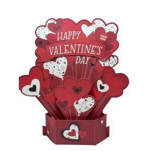 NEW Happy Valentine’s Day Pop-Up Card by Hallmark | Hearts Bouquet Design Unused